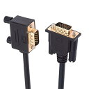 90度 左角度 VGA RGB オス→ ストレートオス 延長ケーブル 3COAX+6C モニタープロジェクターコンピューター用, NF-DB-007-LE-1.0M
