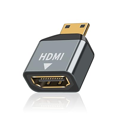 HDMI ミニHDMI変換アダプタ 4K、Mini HDMI 変換 オスメス HDMI 2.0 (ミニHDMIタイプCオス - タイプAメ..