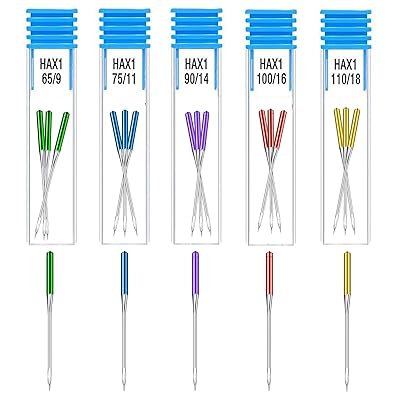 ミシン針 家庭用 ミシン針セット 15本入り 5サイズ (9#/11#/14#/16#/18# 各3個) オルガン針 薄生地 中..