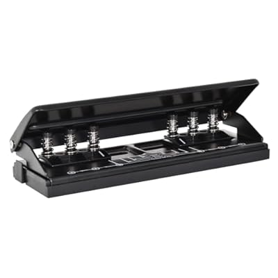 6穴パンチ 手帳用 移動式 穴あけパンチ 6穴 バインダー式 用紙サイズガイドA4 パンチ 7枚 バインダー式手帳用 調節可能な間隔紙パンチャーオフィススクール用品