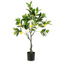観葉植物 フェイク 80cm レモンの木 フェイクグリーン 人工観葉植物 造花 インテリア 室内 屋外 フェイク植物 人工 観葉植物 水やり不要 枯れない 盆栽植物 (80cm-レモン)