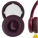 イヤーパッド QuickFit 互換性 パッド ジェイビーエル JBL LIVE 400BT ヘッドホンに対応 パッド イヤー/イヤーカップ (プロテインレザー/赤)(2)