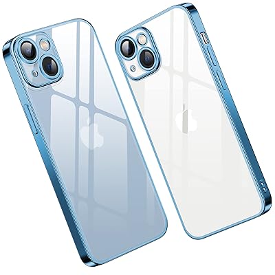 iPhone 14 Plus 用 ケース クリア TPU 透明 耐衝撃 レンズ保護 ソフトケース 軽量 「2.0 改良モデル」 2022新型 ストラップホール付き 衝撃吸収 ワイヤレス充電 アイフォン 14Plus 用 カバー 6.7インチ ブルー iPhone 14 Plus 用 ケース クリア TPU 透明 耐衝撃 レンズ保護 ソフトケース 軽量 「2.0 改良モデル」 2022新型 ストラップホール付き 衝撃吸収 ワイヤレス充電 アイフォン 14Plus 用 カバー 6.7インチ ブルー