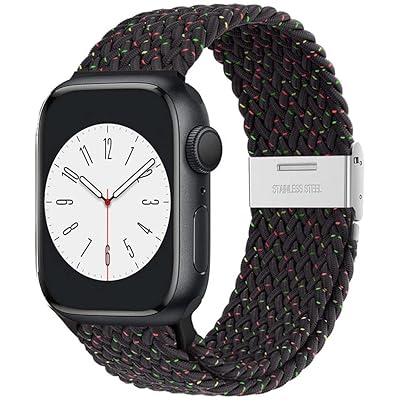 アップルウォッチ バンド Apple Watch バンド 42mm(Series 10)/41mm/40mm/38mm 編み込み 伸縮 調整可能 ソロループ Series Ultra2/Ultra/10/9/8/7/6/SE/SE2/5/4/3/2/