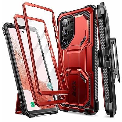 Galaxy S23Ultra ケース 5G 2023年 [ SC-52D | SCG20 ] 米軍MIL規格取得 腰掛けクリップ付属 スタンド機能 保護フィルム付き耐衝撃 防塵 アウトドア 全面保護 S23ウルトラケース Armorboxシリーズ