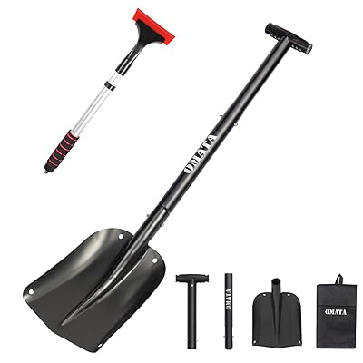 雪かきスコップ 除雪スコップ 伸縮式雪かきスコップ スノースコップ 車載スコップ アルミ合