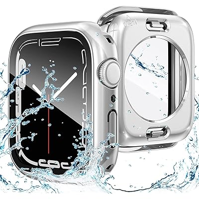 for Apple Watch ケース 360度全面防水 バンド 水泳・スポーツ専用 ガラスフィルム 一体型 apple watc