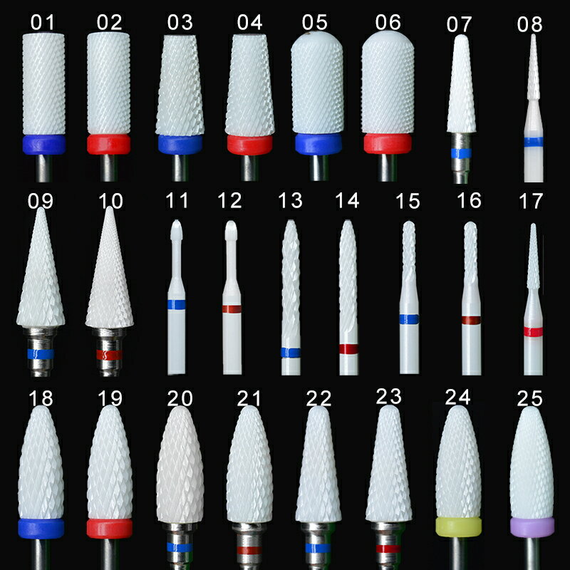 RolinStar セラミックロータリーキューティクルバリフライスカッターマニキュア角質除去ドリルアクセサ..