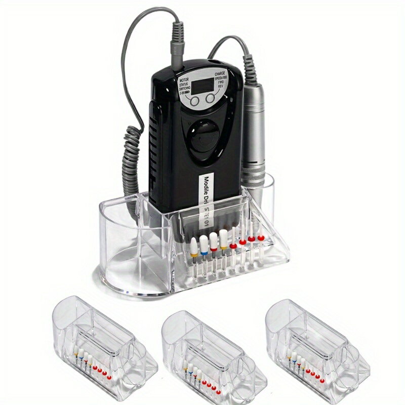 マニキュアグラインダー収納ボックス、タングステン鋼、研削ヘッド、デスクスタンド、ネイルファイル、..