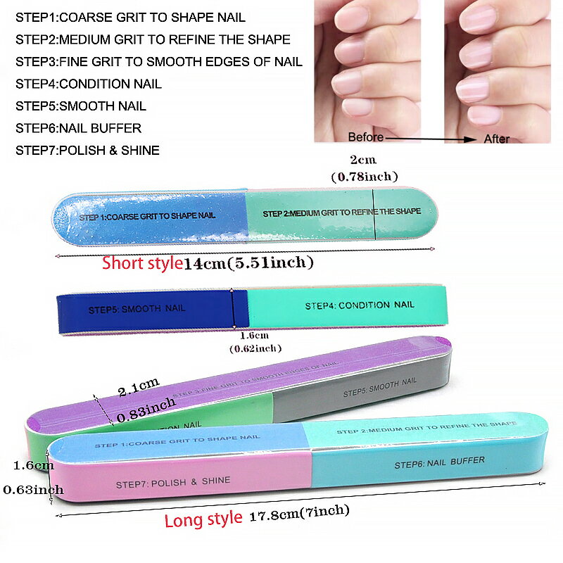 1/3/5 ピース/セット爪研磨バッファブロック多くの方法カラフルなバフブロックシャインポリッシャー爪..