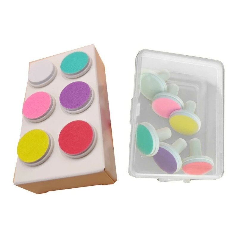 電動ネイルパッドの交換,ネイルファイル用の研削ヘッド,子供用マニキュアのスペアパーツ,1セットあたり6個