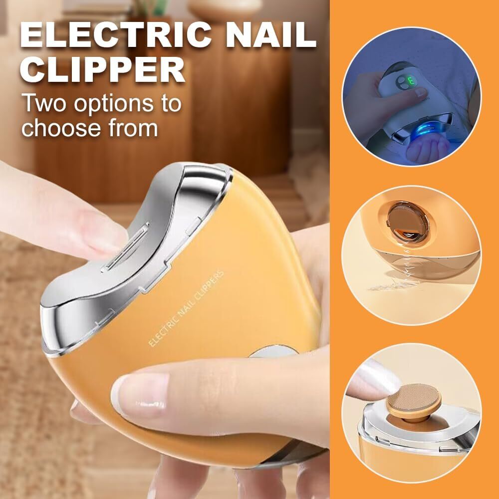 大人用電動ネイルクリッパー,ネイルポリッシャー,ポータブル,マニキュア