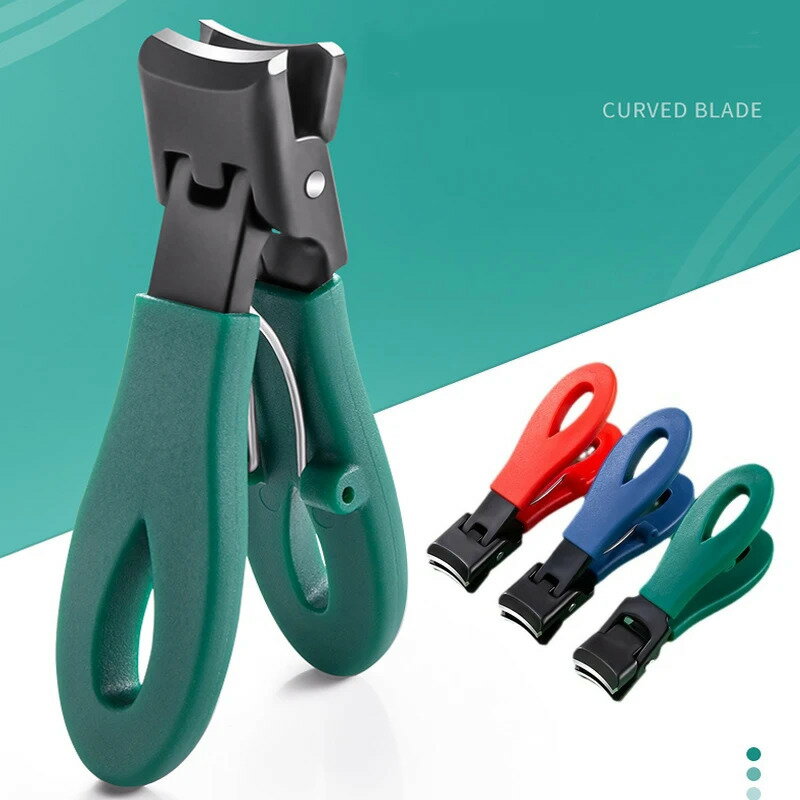 超鋭利なステンレス鋼の爪切り,広いジョー開口部,飛沫防止つま先爪切り,マニキュアおよびペディキュアツール