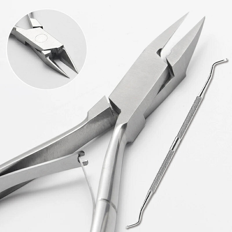 2/1 個足の爪陥入キューティクルニッパークリッパーエッジカッターはさみペディキュア角質リムーバーマ..