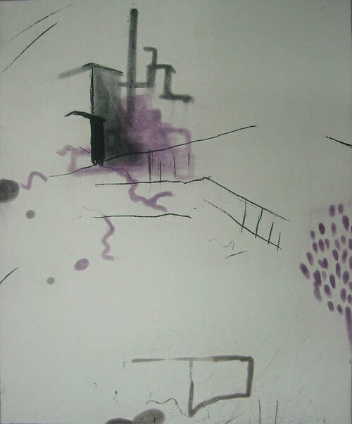 版画/銅版画 原陽子 境目の風景 現代アート 抽象 送料無料