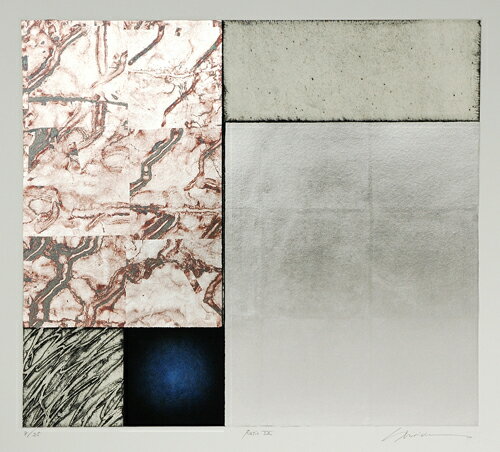 版画/銅版画、プラチナ箔、虹彩箔 中澤愼一 Ratio 9 現代アート 抽象 送料無料