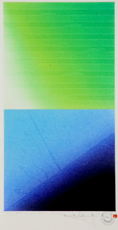 版画/銅版画+手彩色 とくだあきら View'05-P10S 現代アート 抽象 送料無料