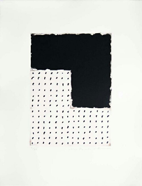 版画/リトグラフ・シルクスクリーン 坪田政彦 玄・描-L 現代アート 抽象 送料無料