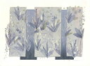 版画/油性木版シルクスクリーン 白駒一樹 青韻 現代アート 抽象 送料無料