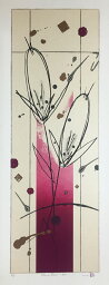 版画/リトグラフ・ドライポイント 鳴海伸一 Honest floral ～Pure～ 現代アート 抽象 送料無料