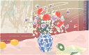 版画/シルクスクリーン 福本吉秀 やさしい笑顔 現代アート 抽象 送料無料