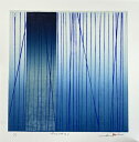 版画/リトグラフ・ドライポイント 鳴海伸一 TSUNAGU_R0306_BL02 現代アート 抽象 送料無料