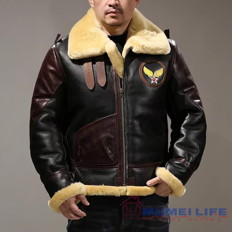 樂天商城 - 高級感満載◆ 復刻40's TYPE B-3 ムートンフライトジャケット WWII B-17 メンフィス・ベル 牛革