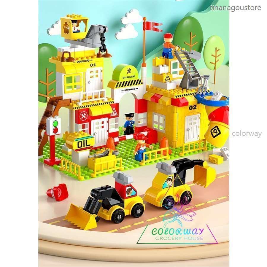 乐天商城 - ブロック 143ピース 工事　レゴ LEGO デュプロ Duplo 互換 知育 おもちゃ 教育 教材 クリスマスプレゼント