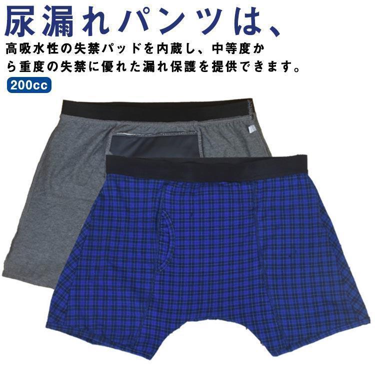 男性用 失禁パンツ 200cc 中失禁 重失禁 男性用失禁パンツ 失禁ショーツ 尿漏れパンツ 介護パンツ 大容量 重失禁パンツ 中失禁パン