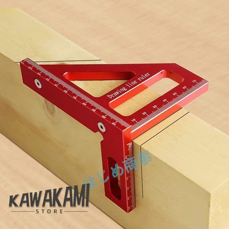 乐天商城 - カーペンタースクエア - 木工 正方形 分度器 アルミマイター 三角定規 3D マルチアングル 45/90度 レイアウト 測定定規