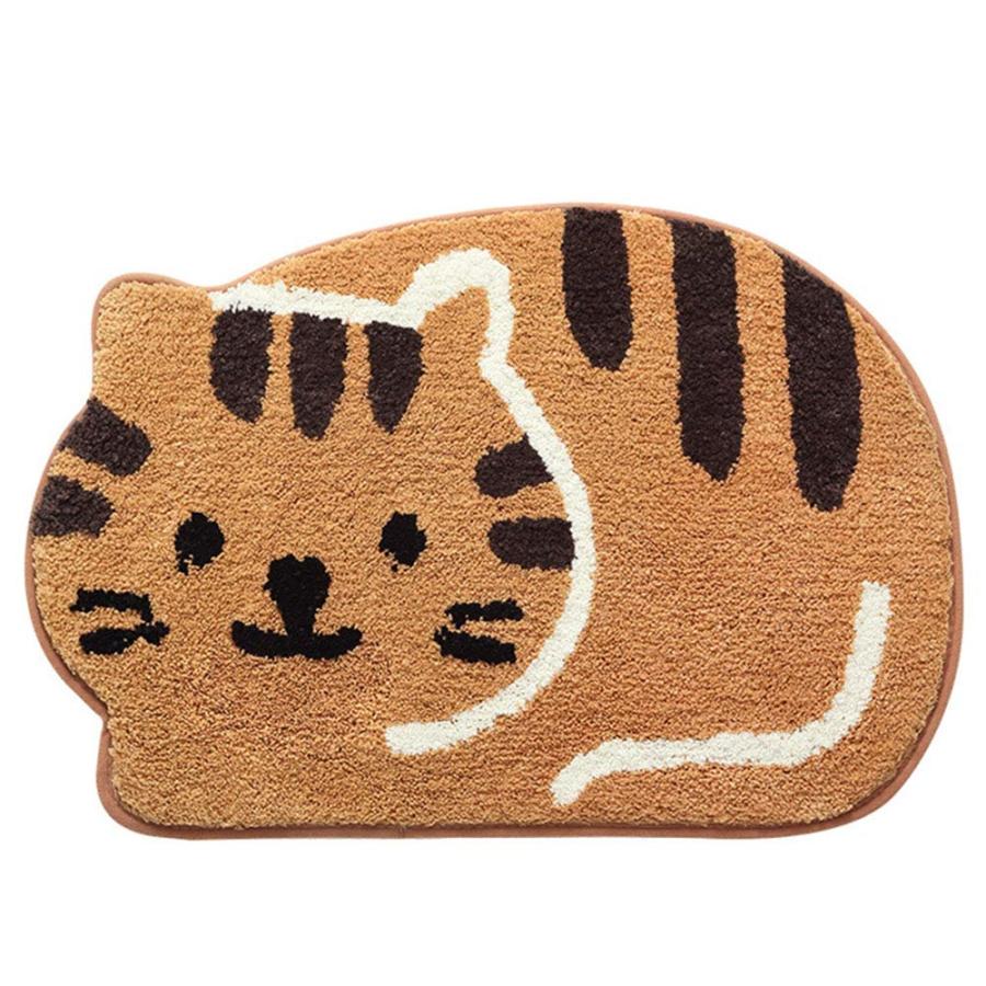 乐天商城 - バスマット 足ふきマット 2タイプ選べる かわいい 猫柄 玄関マット 足拭きマット 速乾 吸水 抗菌 ふわふわ 丸洗い 風呂 浴室 台所 キッ