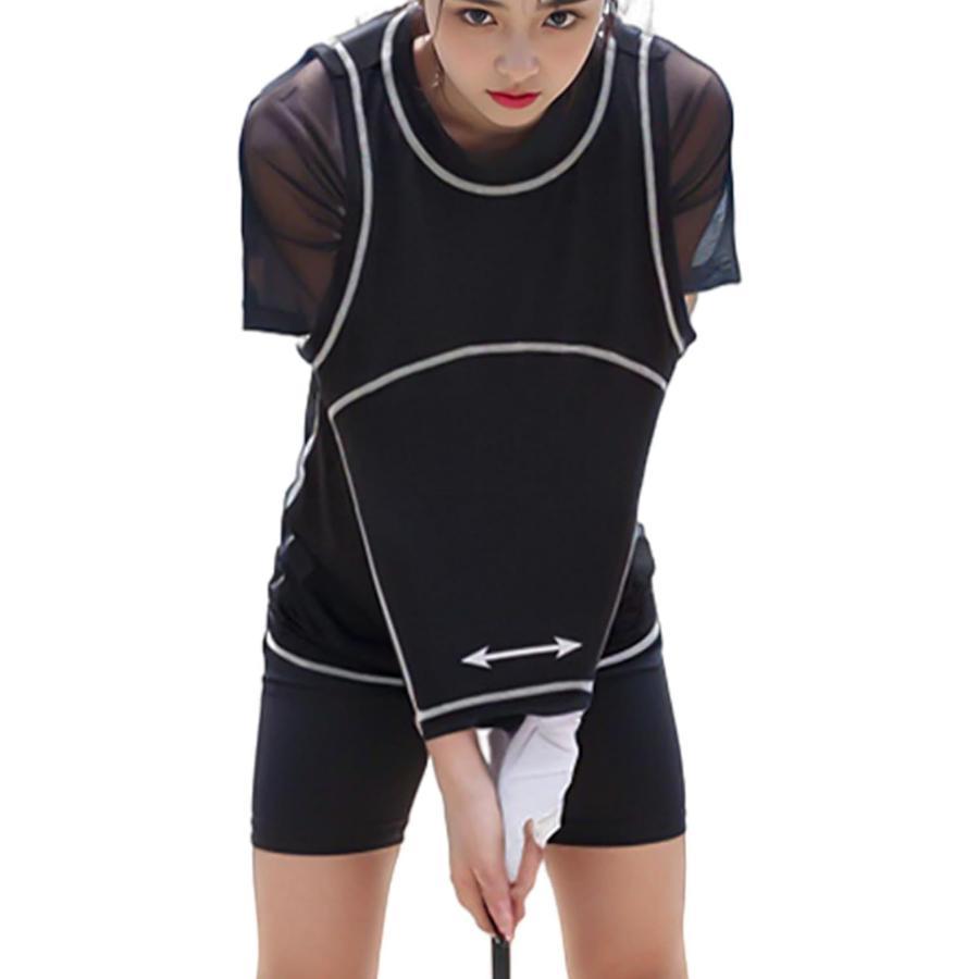 ゴルフ スイング 練習器具 ゴルフ練習服 スイング練習機 三角形 Fit ゴルフスイングシャツ ゴルフスイング チョッキ着 矯正 練習器 トレ