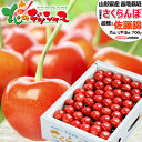 【予約】 山形県産 さくらんぼ 佐藤錦 700g (秀品/選べるサイズ/手詰め/化粧箱入り/冷蔵便) 旬 サクランボ L 2L 父の日 遅れてごめんね ギフト ...