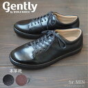 革靴 カジュアル メンズ 本革 痛くない ムーンスター スニーカー Gently ワールドマーチ レザー シューズ 軽い 撥水 防水 履きやすい 歩きやすい 抗...