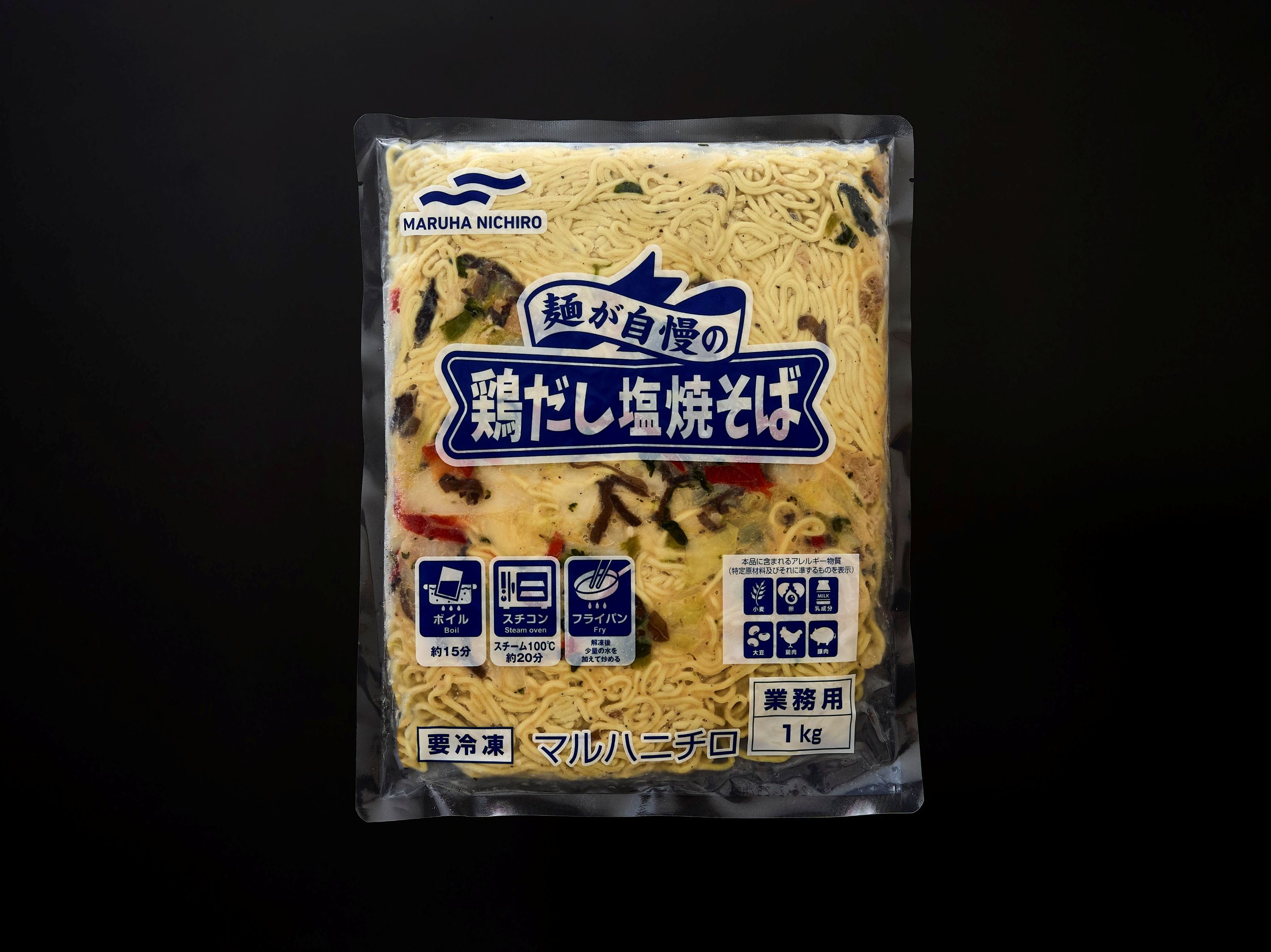 114660 マルハニチロ 麺が自慢の鶏だし塩焼きそば 業務用 1kg