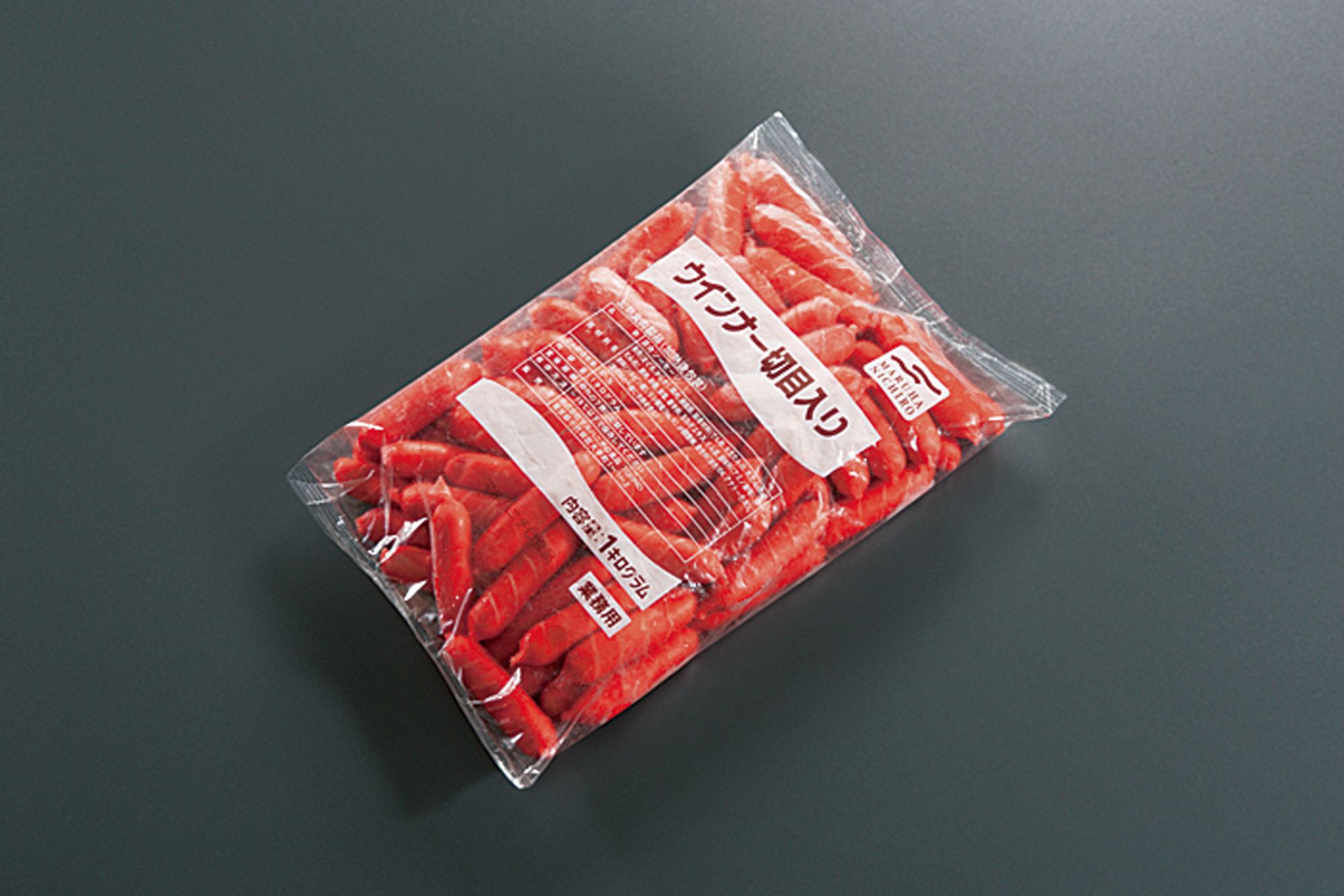 マルハニチロ食品　赤ウインナー（切目入り）　1kg　冷凍　1袋76本　業務用