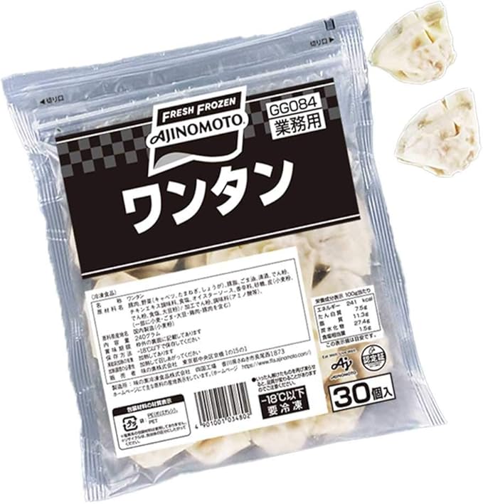 Dried Food - 115921　味の素冷凍食品　ワンタン　8gx30個入り