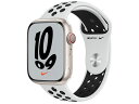 ナイキ 新品 Apple Watch Nike Series 7 GPS+Cellularモデル 45mm MKL43J/A [ピュアプラチナム/ブラックNikeスポーツバンド] (シュリンク無し) アップルウォッチ
