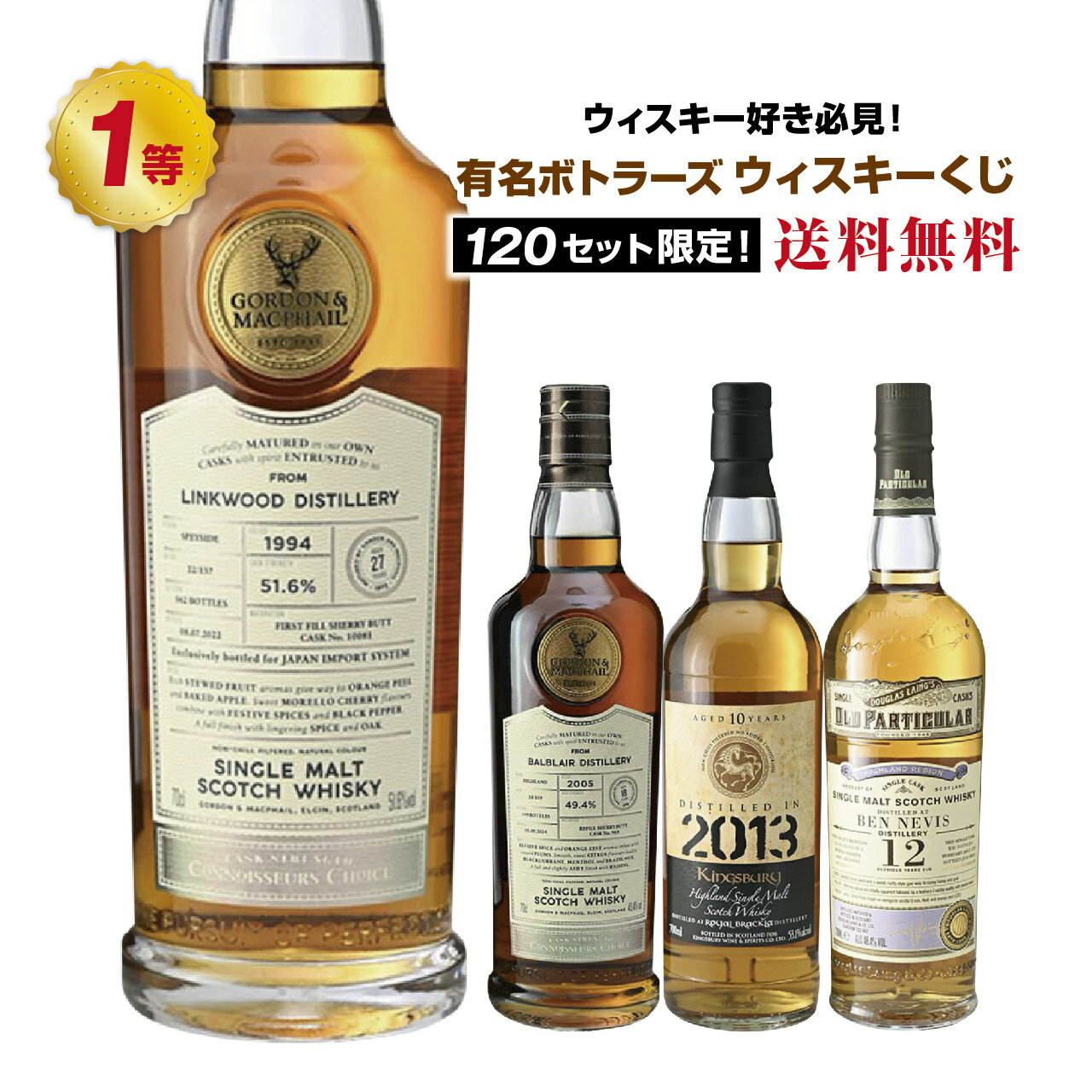 ウイスキー好き必見!有名ボトラーズウイスキーくじ!