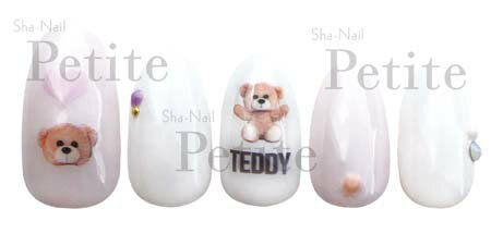 Sha-Nail Petite 写ネイルプチ ネイルシール テディ 【ネコポス対応】【メーカー取寄せ】 ネイル用品の専門店 ネイル シール