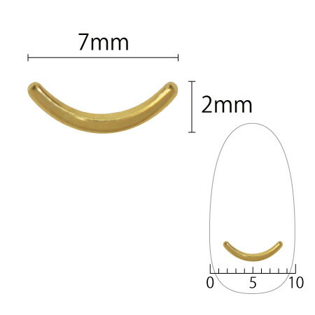 SHAREYDVAシャレドワ×cocco カーブスティックゴールド 30P 横7mm×縦2mm 【ネコポス対応】 ネイル用品の専門店