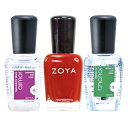 【3/4(月)20:00〜エントリーでポイント10倍!!】ZOYA ゾーヤ ネイルカラー 検定キット レッド 15ml×3本 /検定カラー/トップコート/ベースコート【ネコポス不可】 ネイル用品の専門店