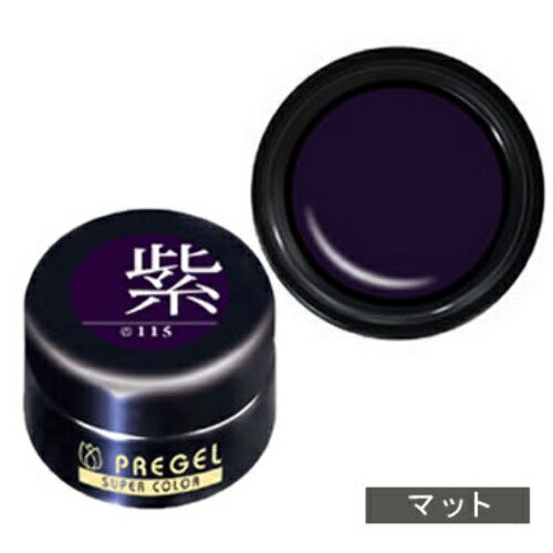 PREGEL プリジェル カラーEx ジェルネイル カラージェル 4g 115 紫 【定形外郵便】