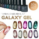 ギャラクシージェル 8ml 10色セット G001 G010 ボトルタイプ マグネットネイル キャッツアイネイル キット【ネコポス対応】