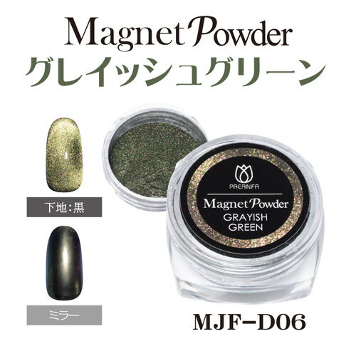 PREANFA プリアンファ PREGEL プリジェル マグネットパウダー ミラーパウダー MJF-D06 グレイッシュグリーン 0.8g【ネコポス対応】