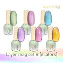 my bee マイビー レイヤーマグセットB 8ml 6色セット LM-006G~011G ジェルネイル マグネットネイル ボトルタイプ キット【ネコポス不可】