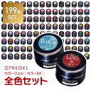 【先着1名◆4/25(木)まで10%OFF＆ベース・トップ付き】PREGEL カラージェル カラーEx 199色全色セット プリジェル ジェルネイル