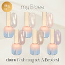 【楽天スーパーSALE】マイビー my&bee ちゅるフラッシュマグ 6色セット CU-001G~006G 8ml マグネットジェル フラッシュジェル ラメ キラキラ ジェルネイル【ネコポス不可】