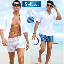 水着 メンズ サーフパンツ ストライプ ホワイト ブルー 海パン ビーチパンツ サーフショーツ ボードショーツ S-4L 大きいサイズ プール 海 海水浴 サーフィン サウナ おしゃれ 水陸両用 吸水速乾 耐塩素 uvカット スイムウエア 夏休み 短パン リゾート 速乾 ビーチウエア