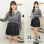大きいサイズ スカート単品 スクールスカート 制服 プリーツスカート スカート 丈42cm 丈46cm チェック..